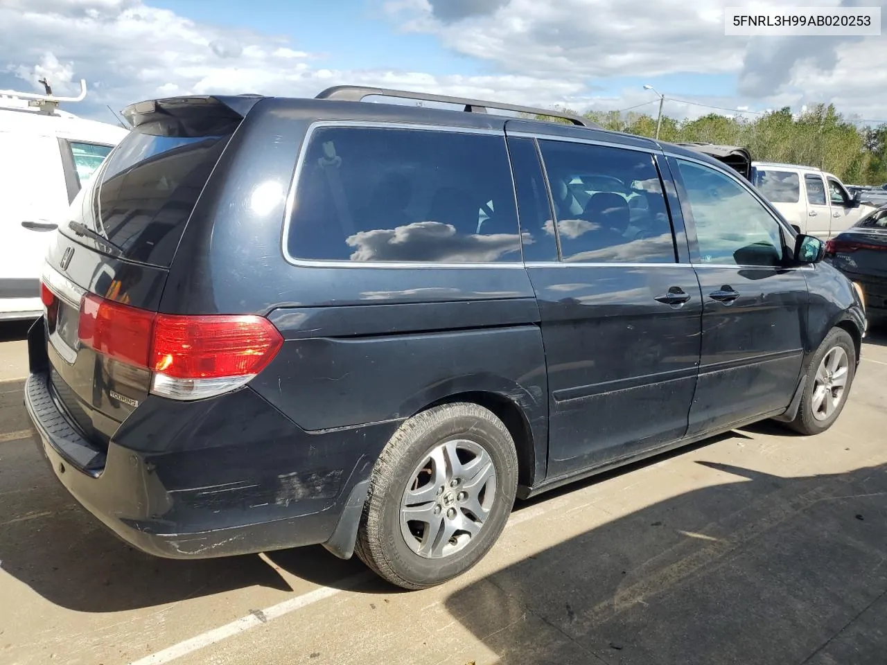 2010 Honda Odyssey Touring VIN: 5FNRL3H99AB020253 Lot: 73014614