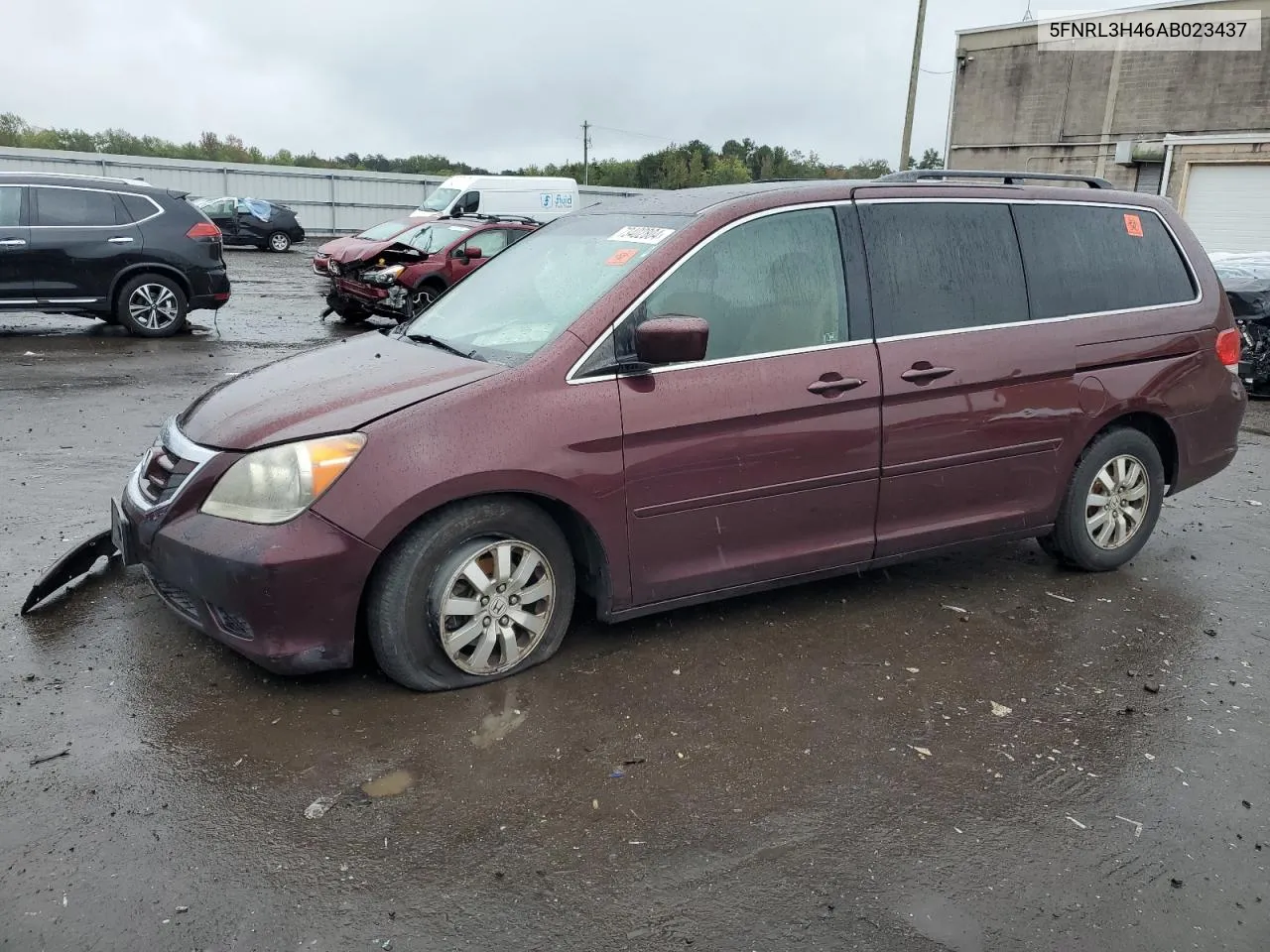 2010 Honda Odyssey Ex VIN: 5FNRL3H46AB023437 Lot: 73402804