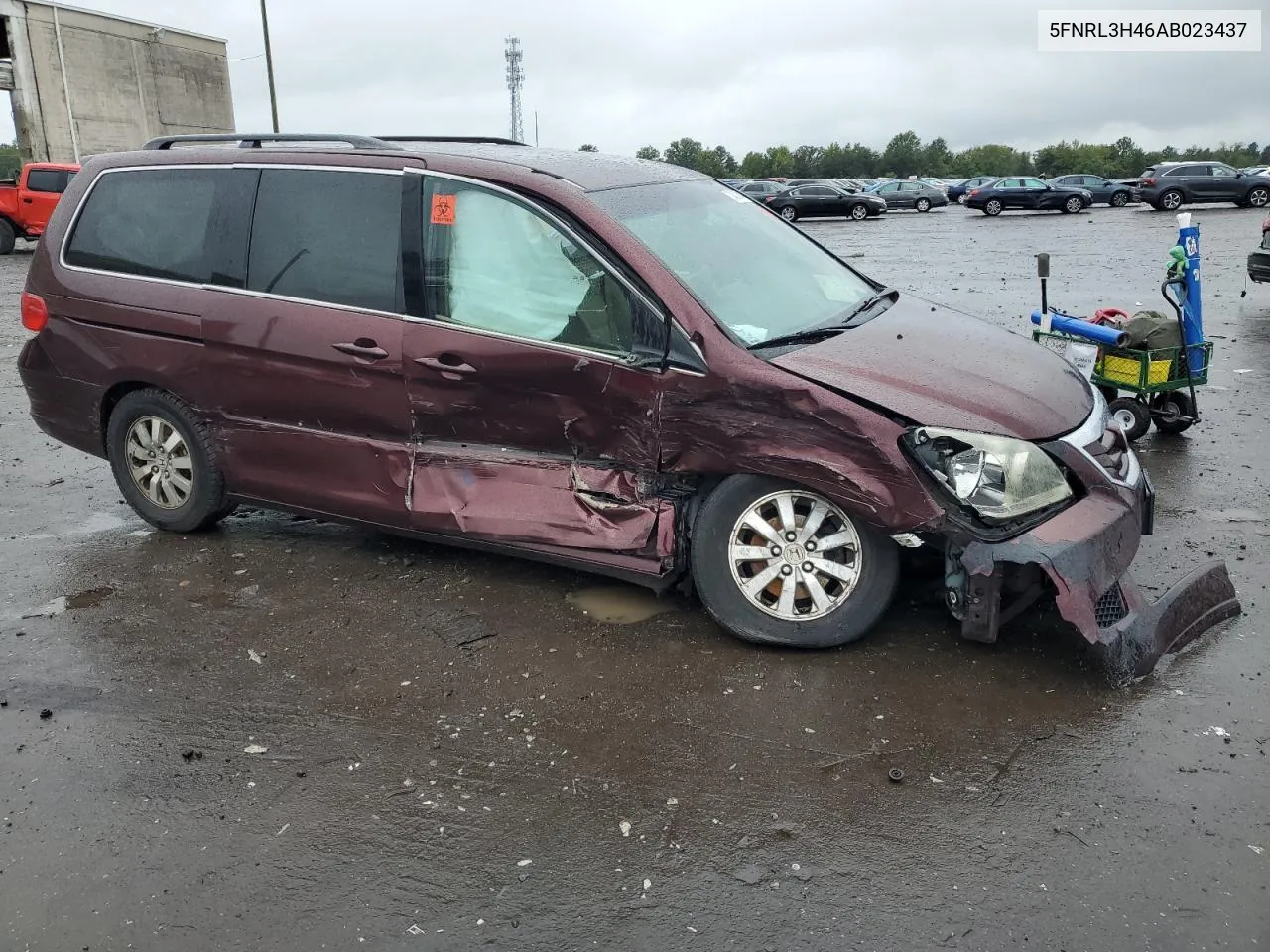 2010 Honda Odyssey Ex VIN: 5FNRL3H46AB023437 Lot: 73402804