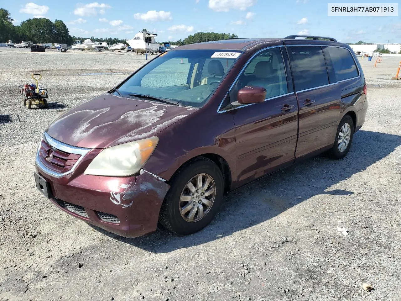 2010 Honda Odyssey Exl VIN: 5FNRL3H77AB071913 Lot: 73428884