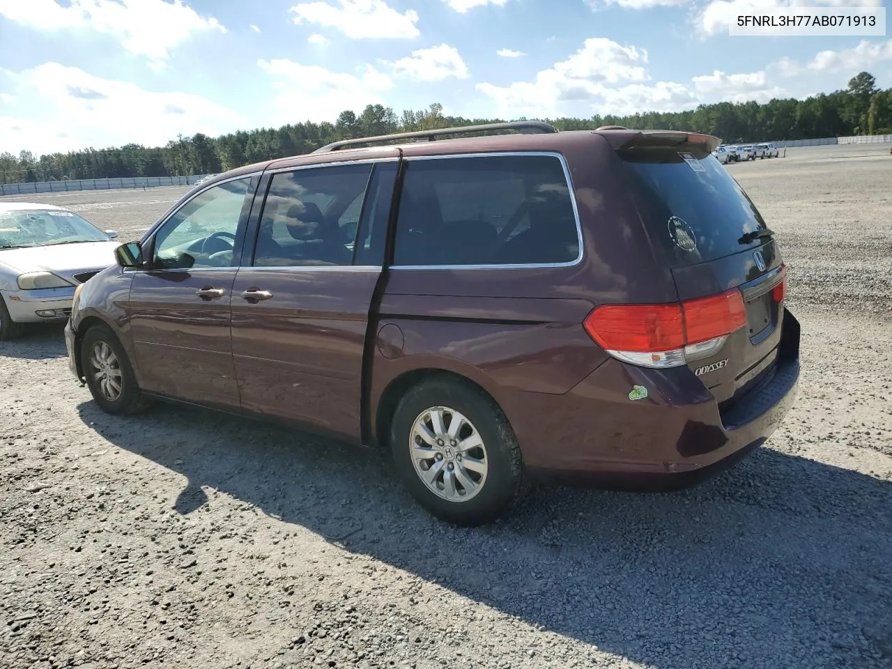 2010 Honda Odyssey Exl VIN: 5FNRL3H77AB071913 Lot: 73428884