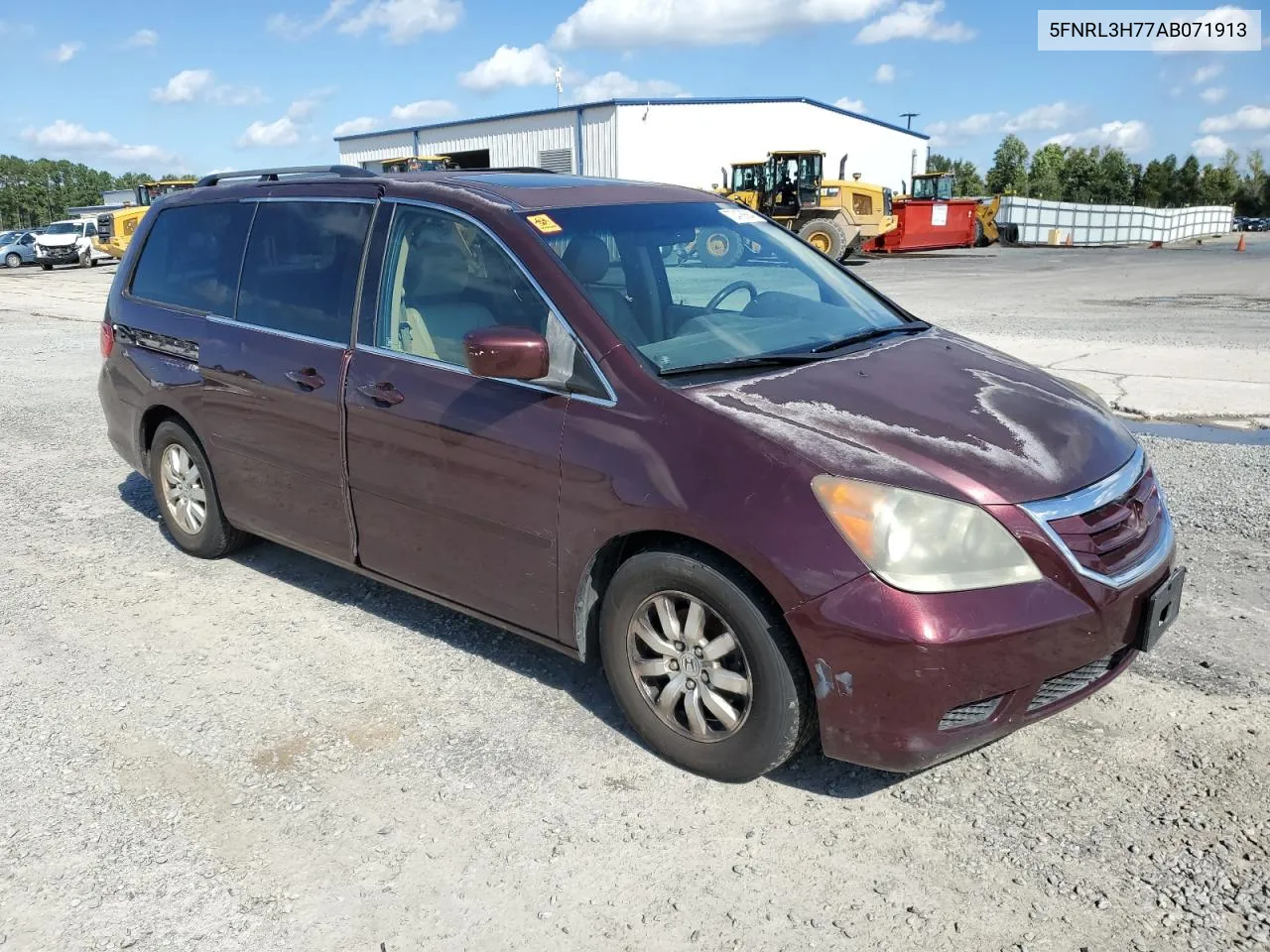 2010 Honda Odyssey Exl VIN: 5FNRL3H77AB071913 Lot: 73428884