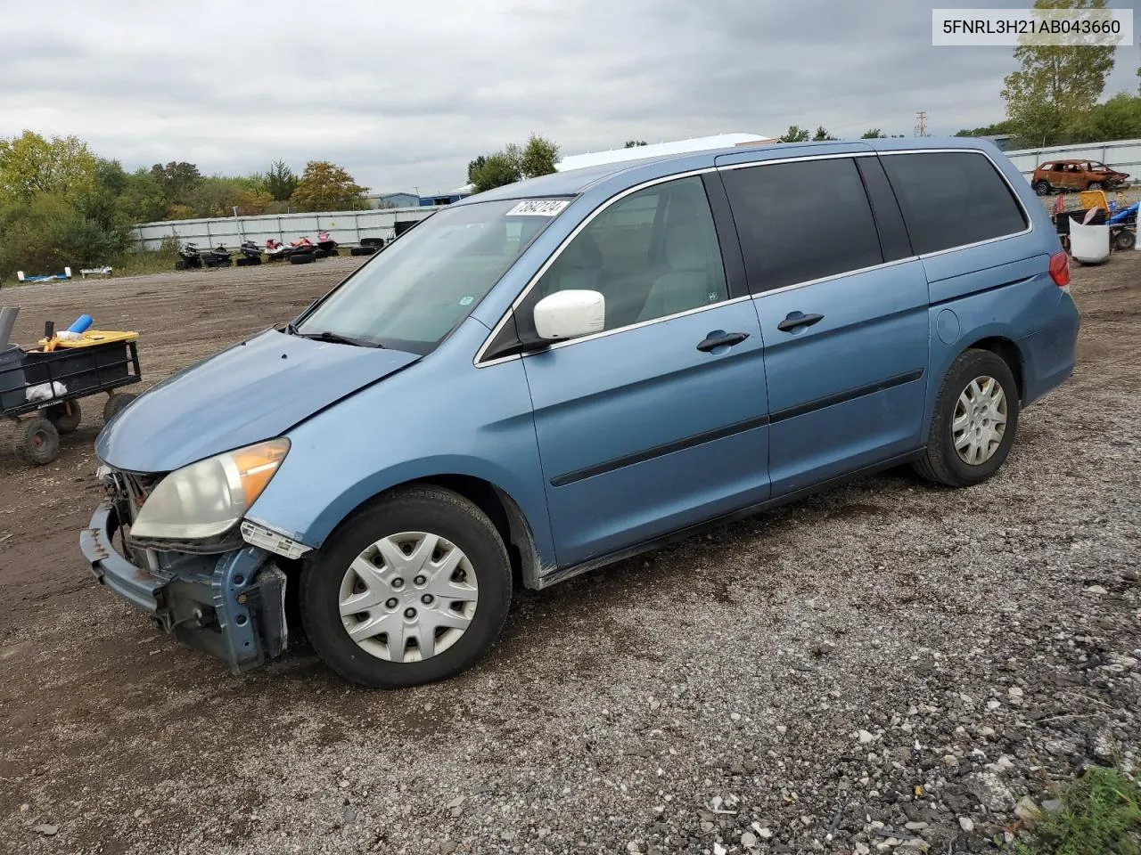 2010 Honda Odyssey Lx VIN: 5FNRL3H21AB043660 Lot: 73642124