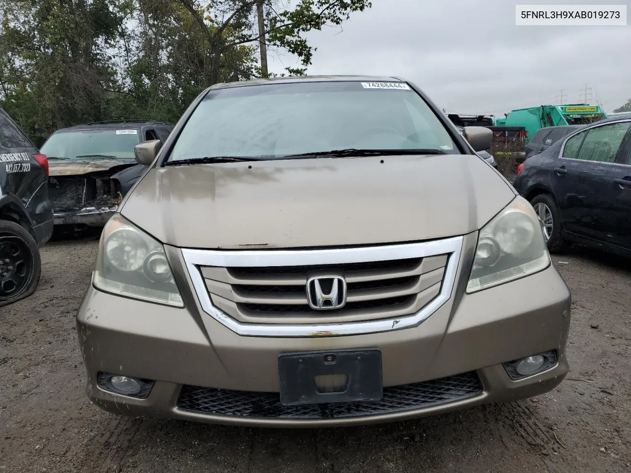 2010 Honda Odyssey Touring VIN: 5FNRL3H9XAB019273 Lot: 74288444