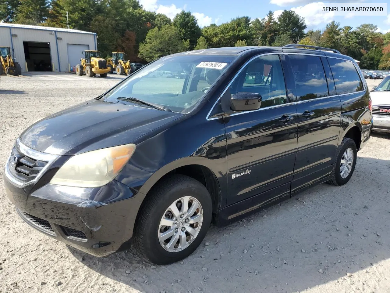 2010 Honda Odyssey Exl VIN: 5FNRL3H68AB070650 Lot: 74926564