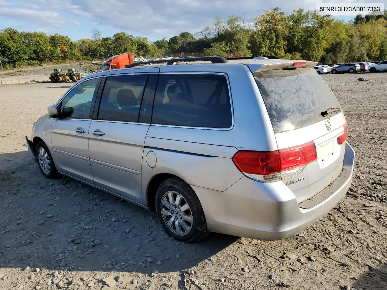 2010 Honda Odyssey Exl VIN: 5FNRL3H73AB017363 Lot: 75087414