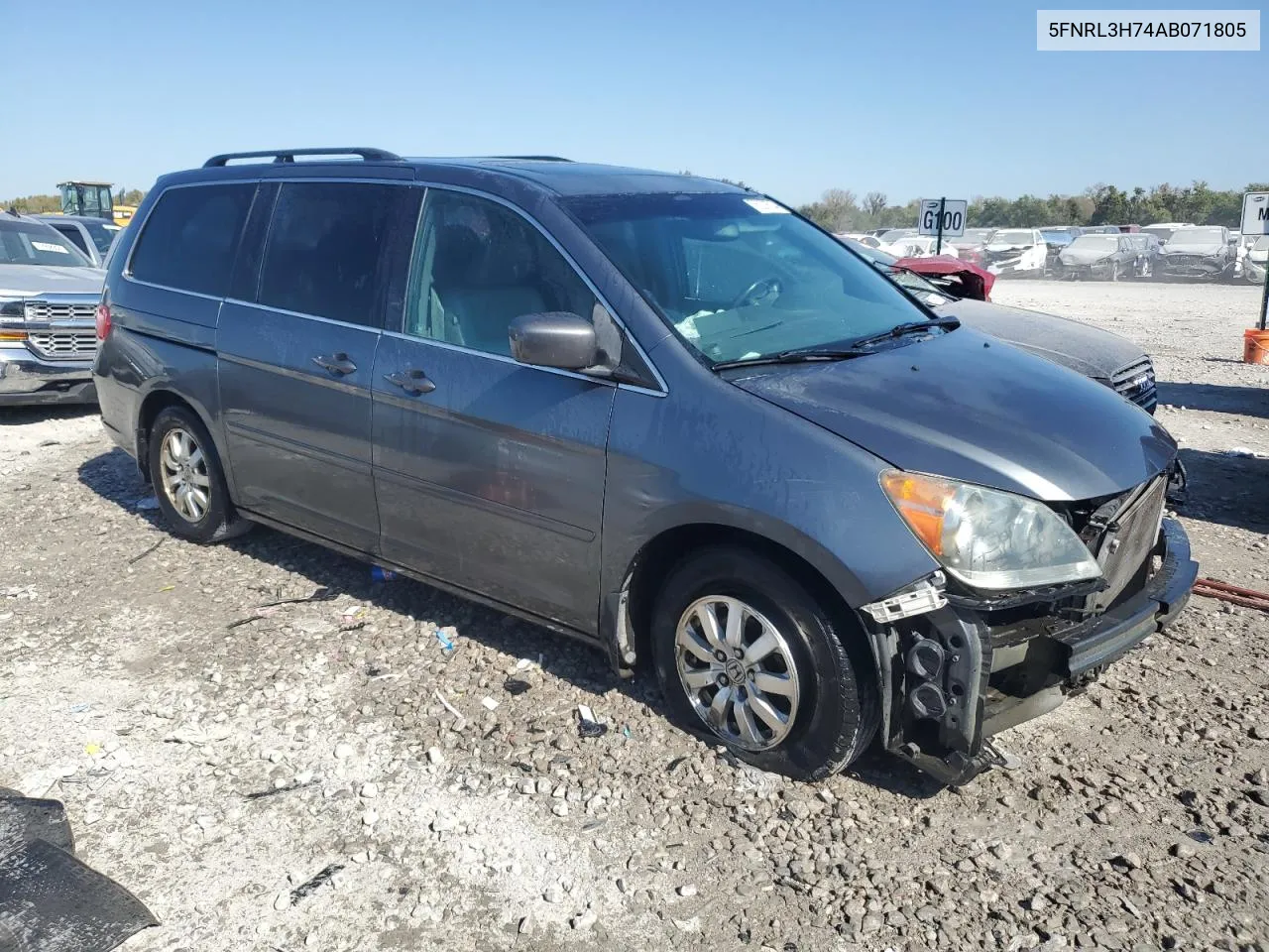 2010 Honda Odyssey Exl VIN: 5FNRL3H74AB071805 Lot: 75233514