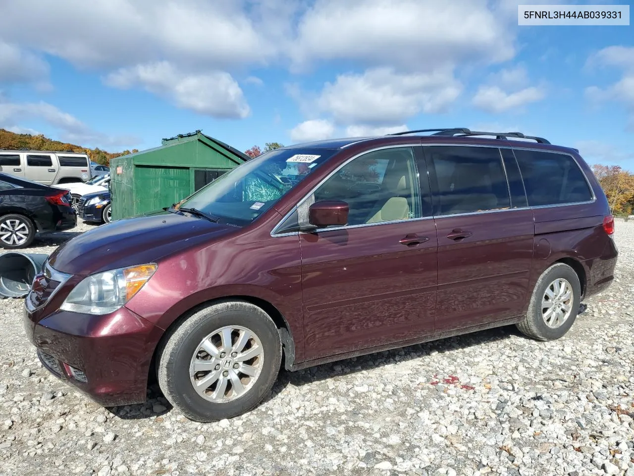 2010 Honda Odyssey Ex VIN: 5FNRL3H44AB039331 Lot: 75612834