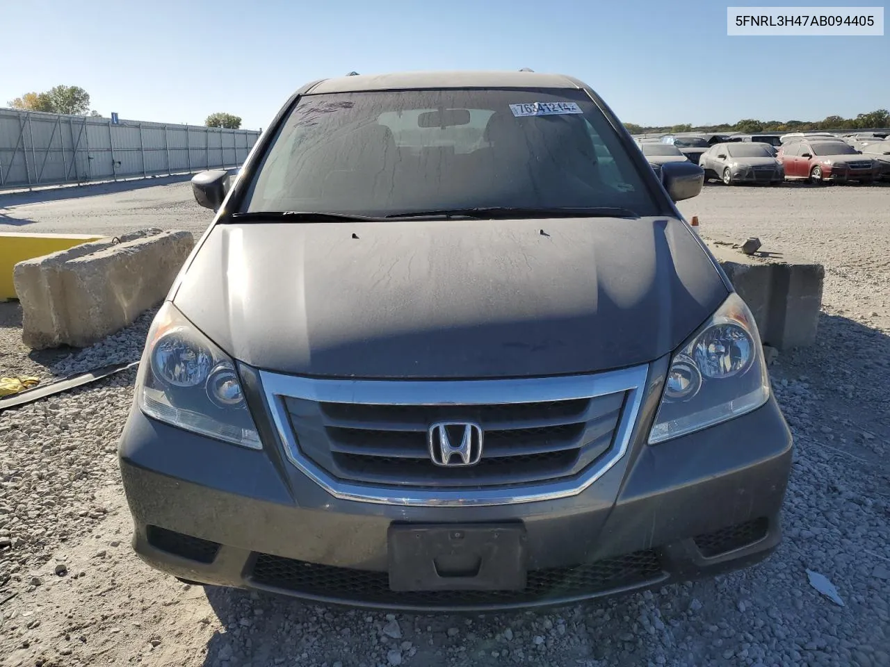 2010 Honda Odyssey Ex VIN: 5FNRL3H47AB094405 Lot: 76341214