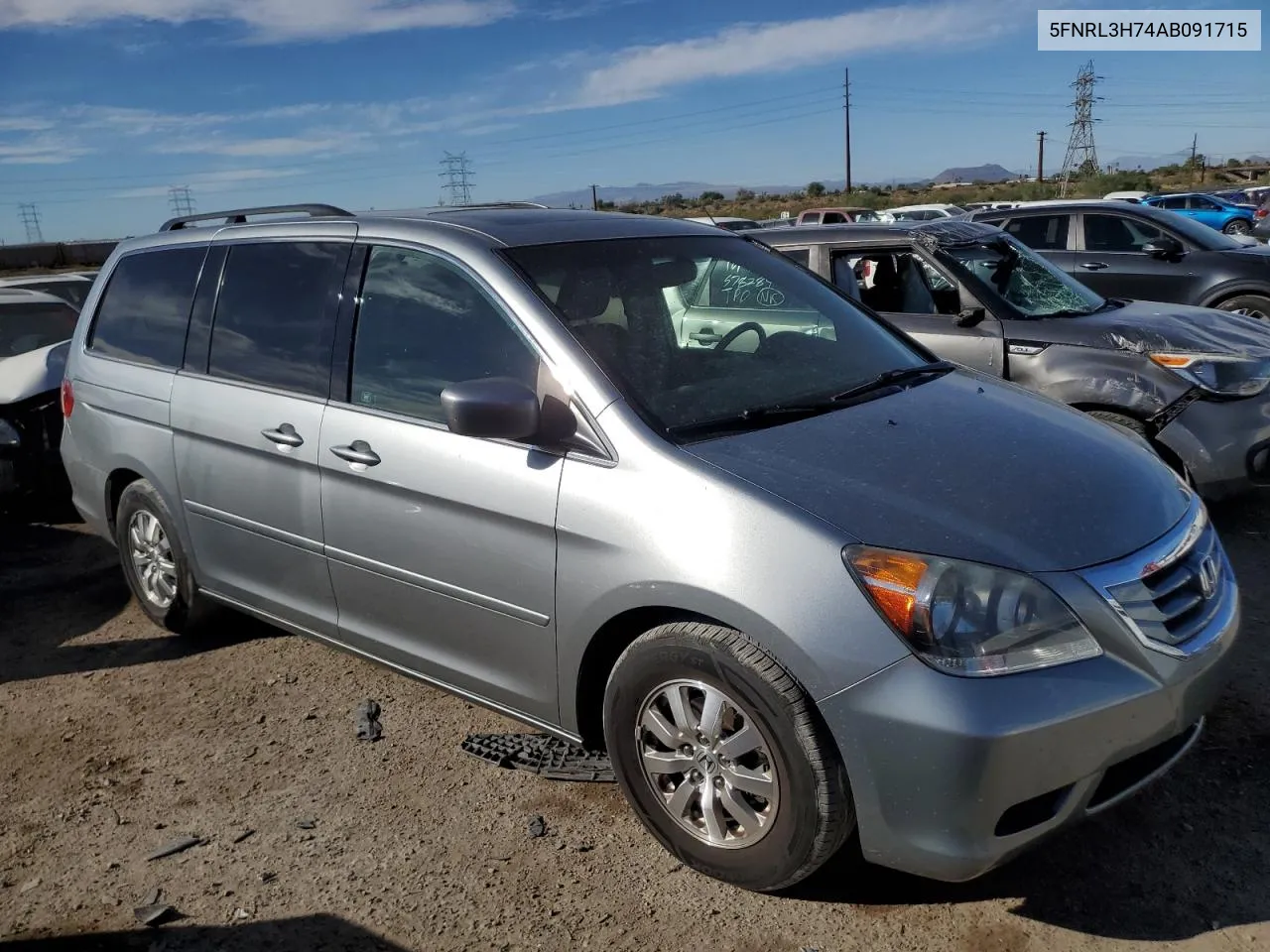 2010 Honda Odyssey Exl VIN: 5FNRL3H74AB091715 Lot: 76621144