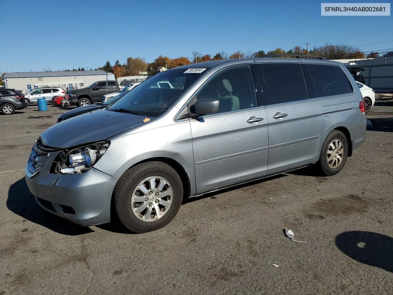 2010 Honda Odyssey Ex VIN: 5FNRL3H40AB002681 Lot: 76635504