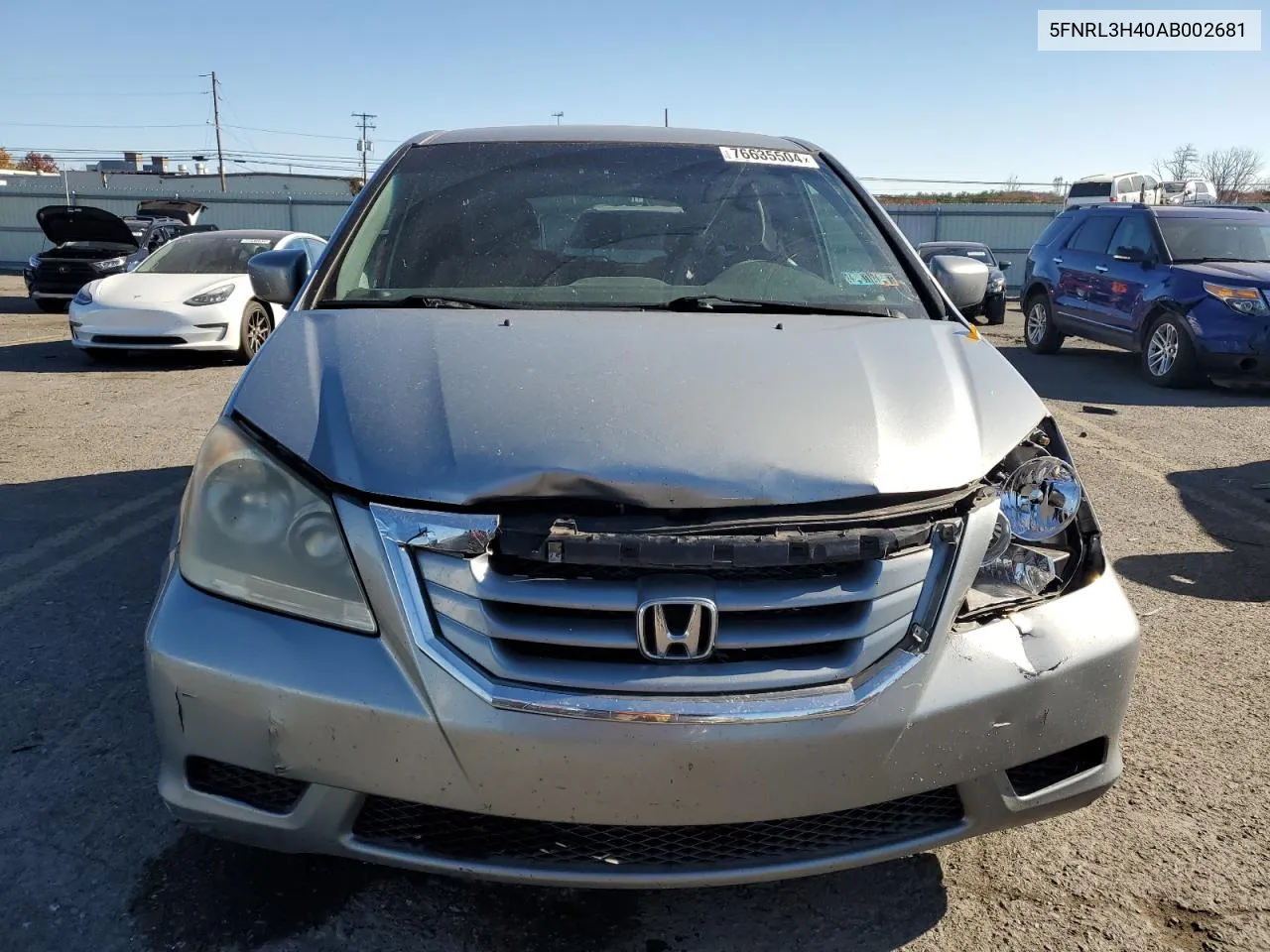 2010 Honda Odyssey Ex VIN: 5FNRL3H40AB002681 Lot: 76635504