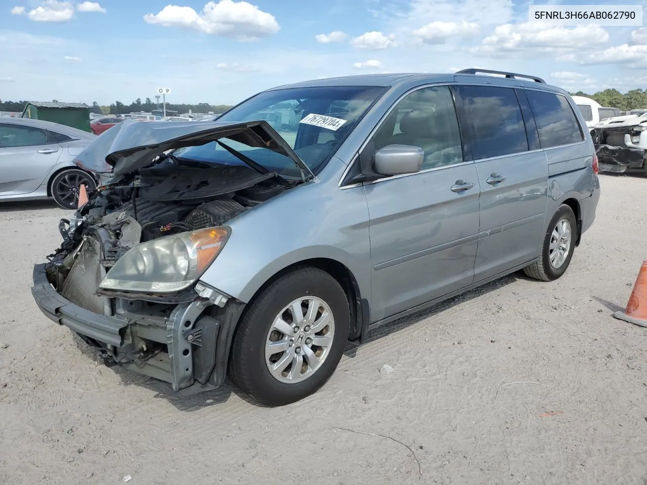 2010 Honda Odyssey Exl VIN: 5FNRL3H66AB062790 Lot: 76729704