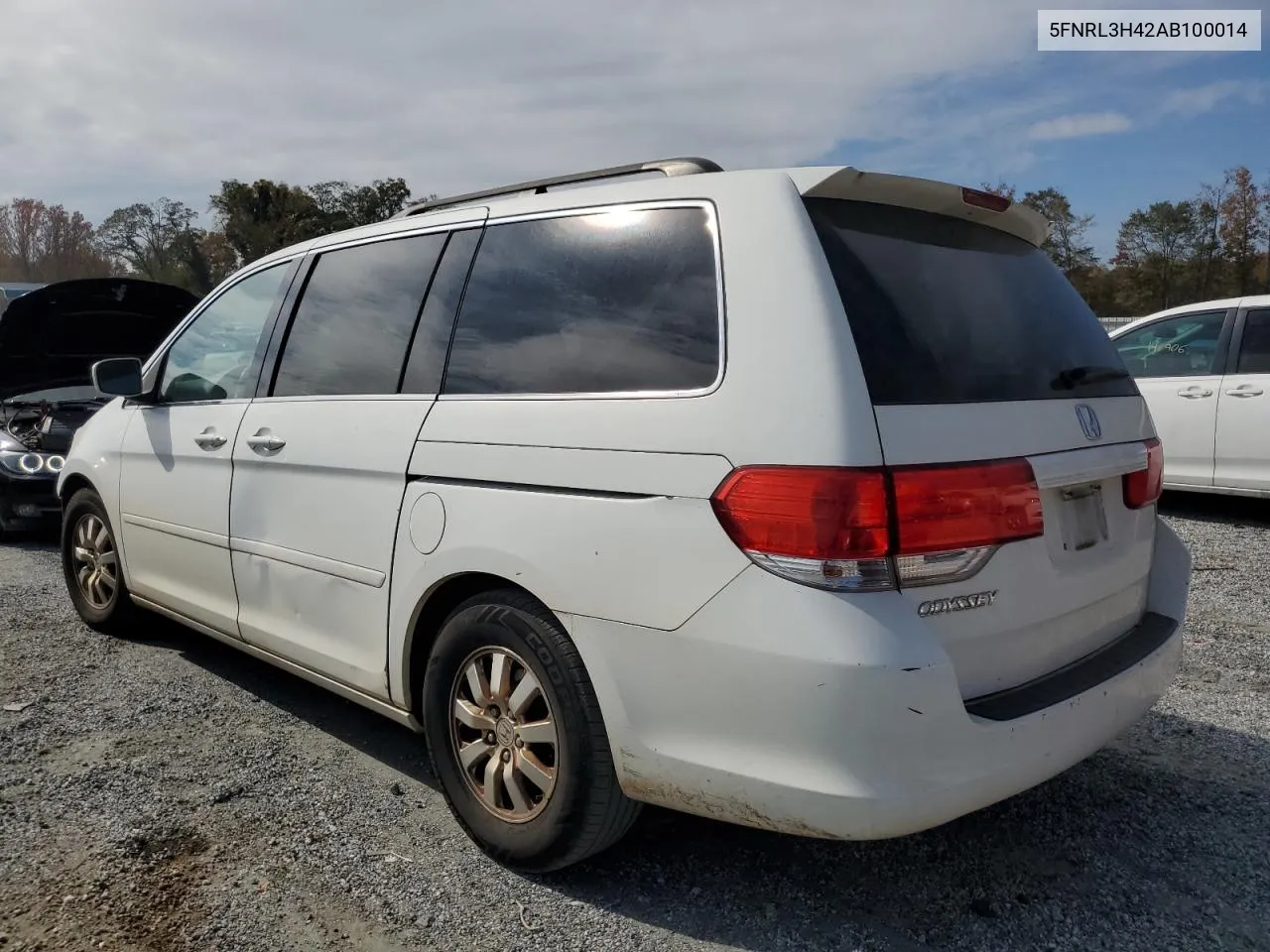 2010 Honda Odyssey Ex VIN: 5FNRL3H42AB100014 Lot: 78103564