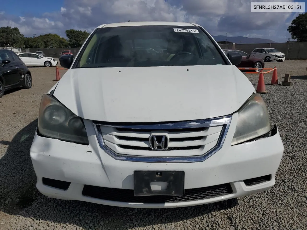 2010 Honda Odyssey Lx VIN: 5FNRL3H27AB103151 Lot: 78288214