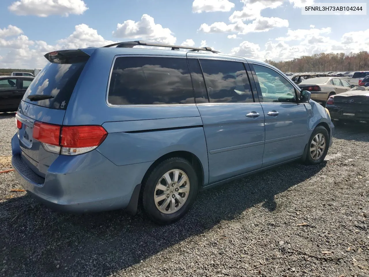 2010 Honda Odyssey Exl VIN: 5FNRL3H73AB104244 Lot: 78634474