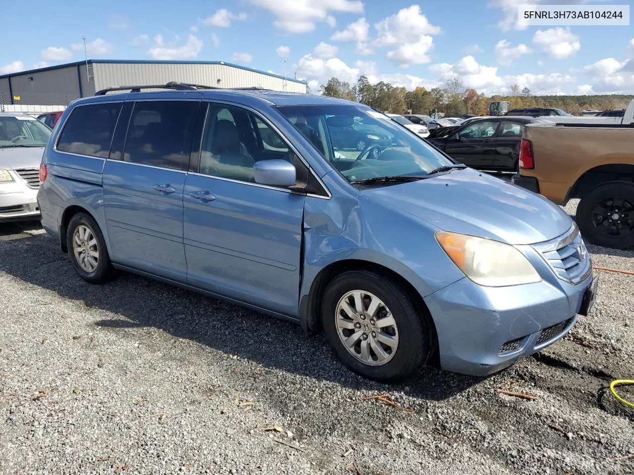 5FNRL3H73AB104244 2010 Honda Odyssey Exl