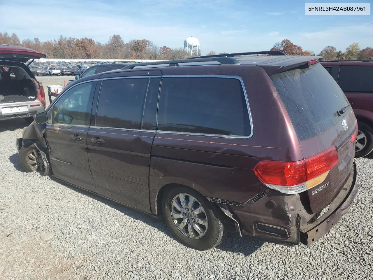 2010 Honda Odyssey Ex VIN: 5FNRL3H42AB087961 Lot: 78672774