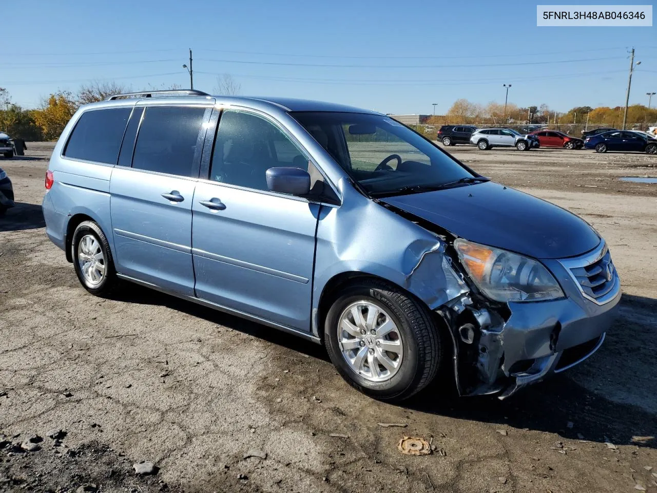 2010 Honda Odyssey Ex VIN: 5FNRL3H48AB046346 Lot: 78791994