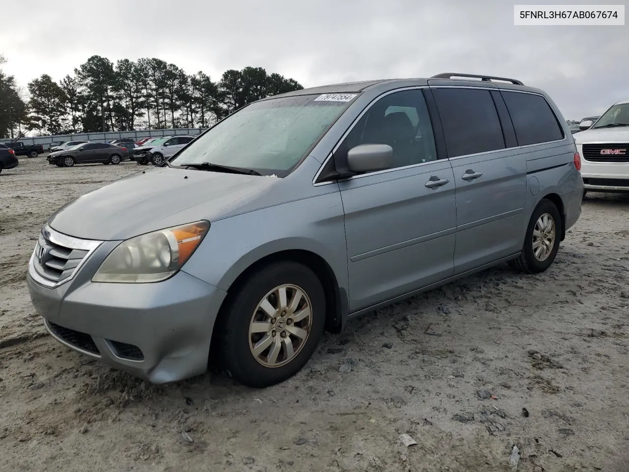 2010 Honda Odyssey Exl VIN: 5FNRL3H67AB067674 Lot: 79747554