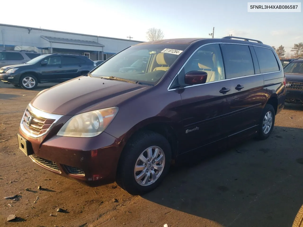 2010 Honda Odyssey Ex VIN: 5FNRL3H4XAB086587 Lot: 81181284