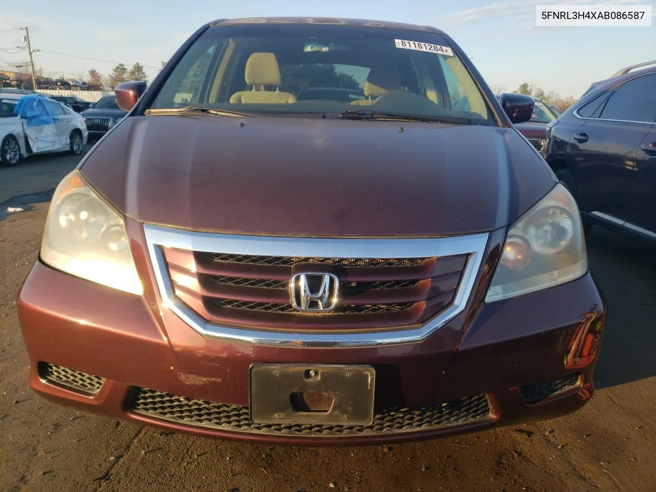 2010 Honda Odyssey Ex VIN: 5FNRL3H4XAB086587 Lot: 81181284