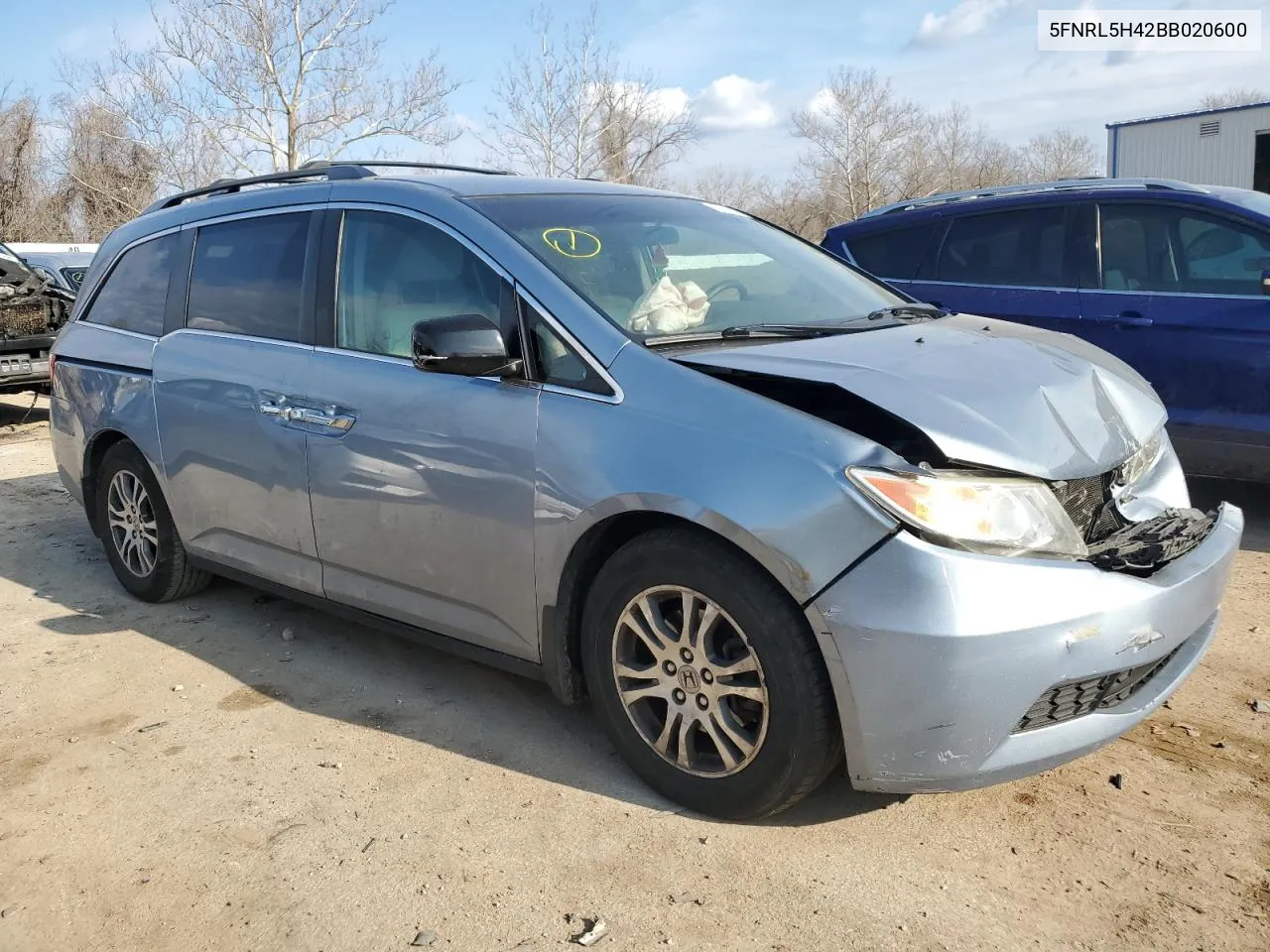 2011 Honda Odyssey Ex VIN: 5FNRL5H42BB020600 Lot: 44211974