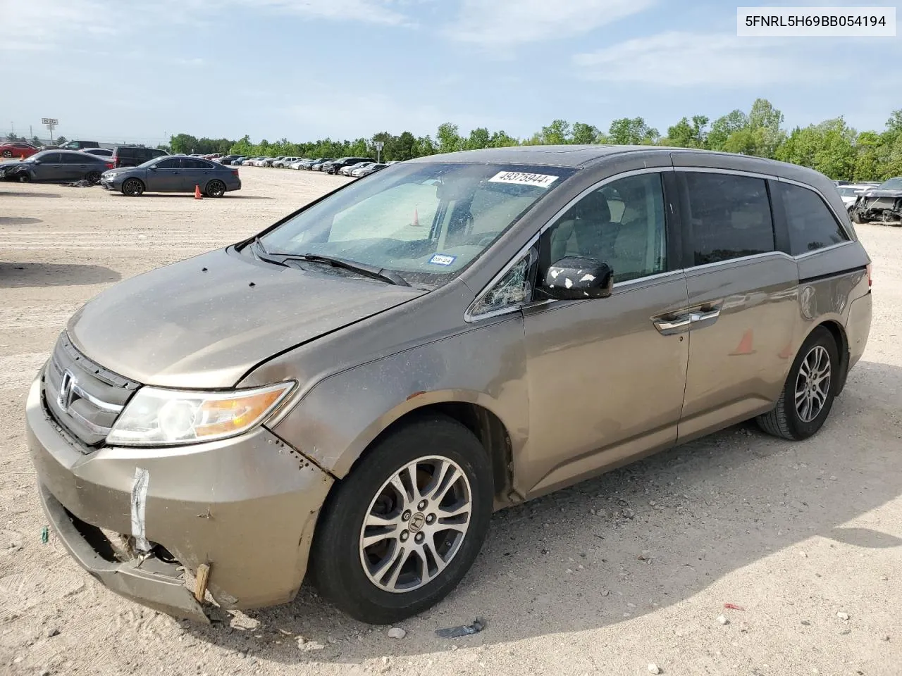 2011 Honda Odyssey Exl VIN: 5FNRL5H69BB054194 Lot: 49375944