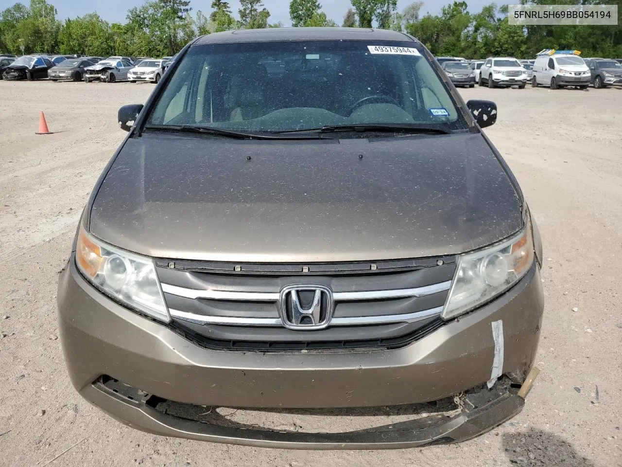 2011 Honda Odyssey Exl VIN: 5FNRL5H69BB054194 Lot: 49375944