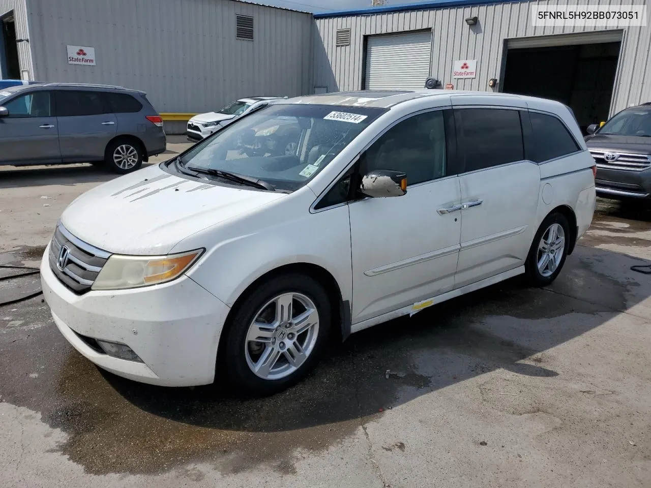 2011 Honda Odyssey Touring VIN: 5FNRL5H92BB073051 Lot: 53602514