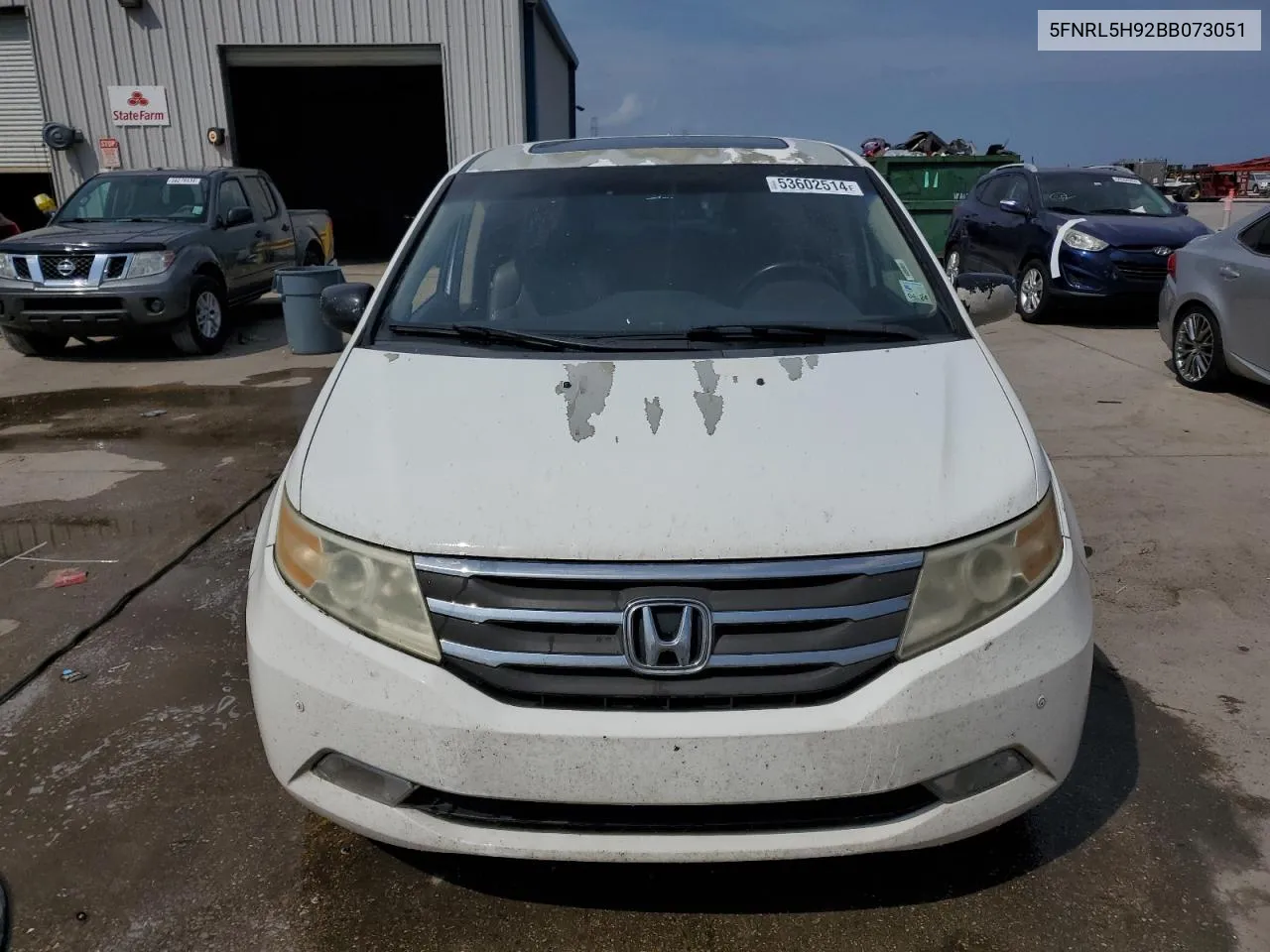 2011 Honda Odyssey Touring VIN: 5FNRL5H92BB073051 Lot: 53602514