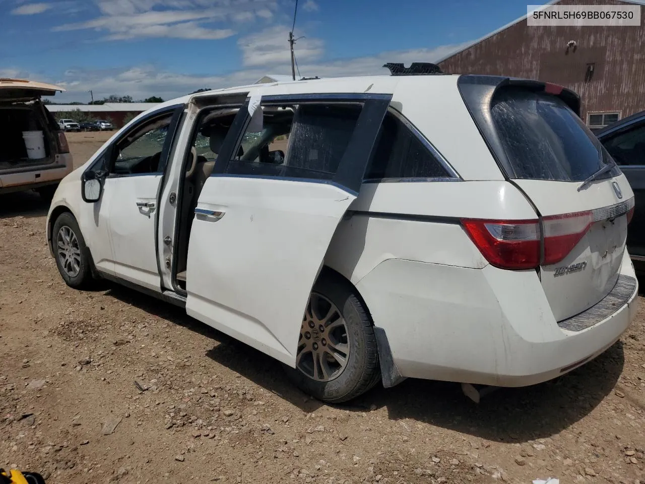 2011 Honda Odyssey Exl VIN: 5FNRL5H69BB067530 Lot: 57103724