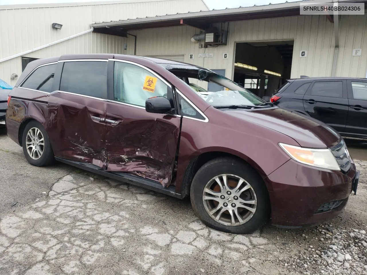 2011 Honda Odyssey Ex VIN: 5FNRL5H40BB024306 Lot: 60396694