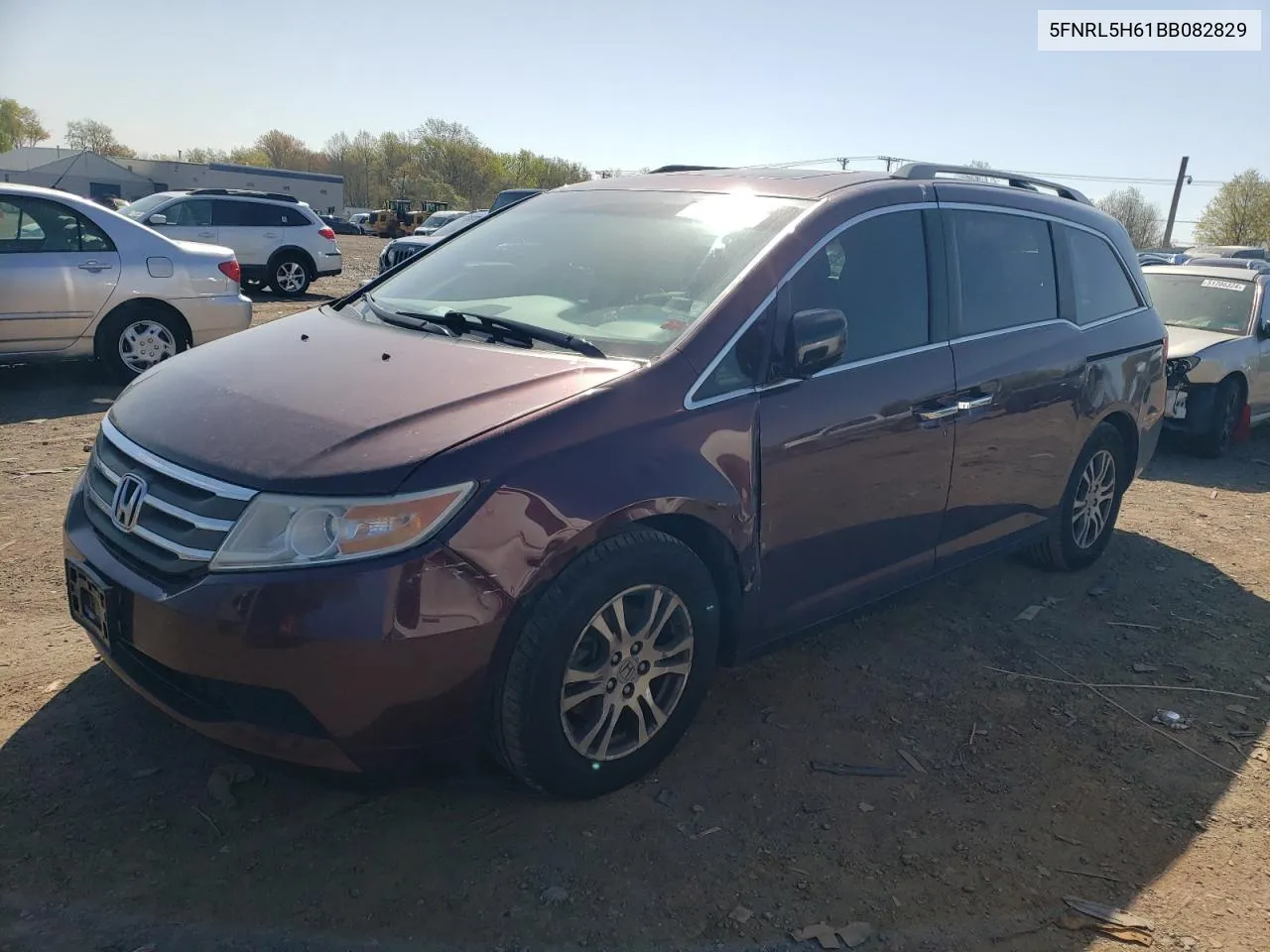 2011 Honda Odyssey Exl VIN: 5FNRL5H61BB082829 Lot: 60399304