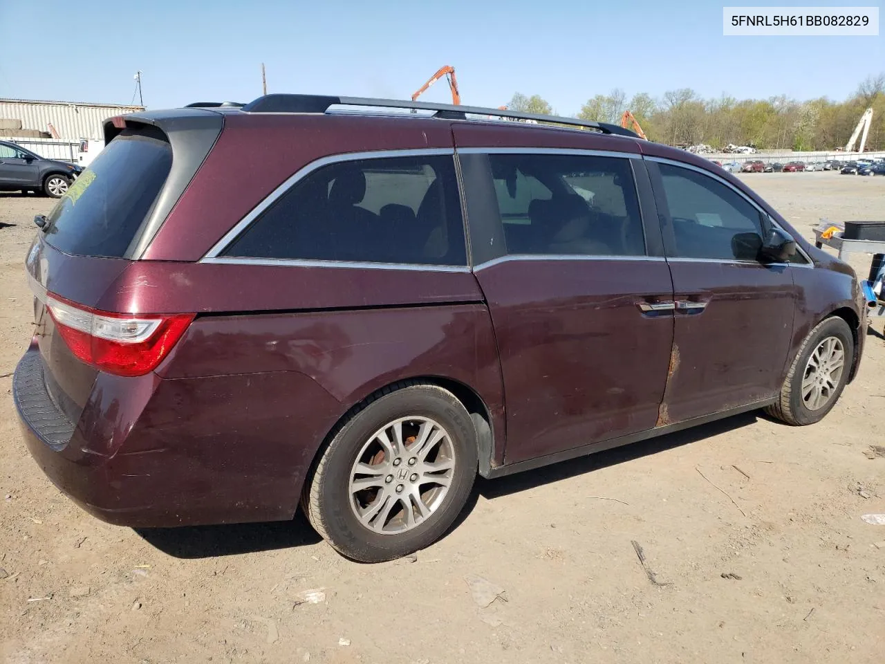 2011 Honda Odyssey Exl VIN: 5FNRL5H61BB082829 Lot: 60399304