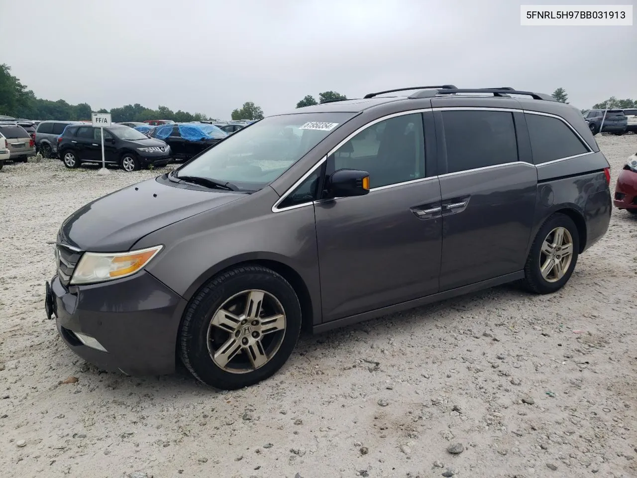 2011 Honda Odyssey Touring VIN: 5FNRL5H97BB031913 Lot: 61950354