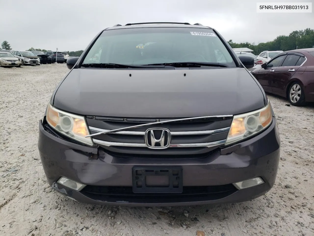 2011 Honda Odyssey Touring VIN: 5FNRL5H97BB031913 Lot: 61950354