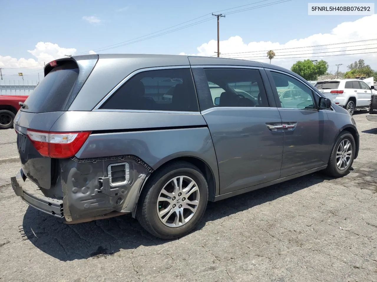 2011 Honda Odyssey Ex VIN: 5FNRL5H40BB076292 Lot: 62953994