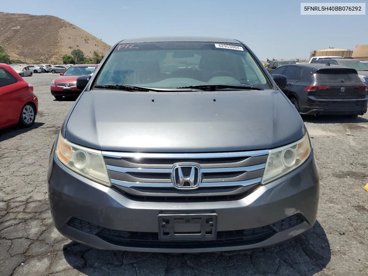 5FNRL5H40BB076292 2011 Honda Odyssey Ex