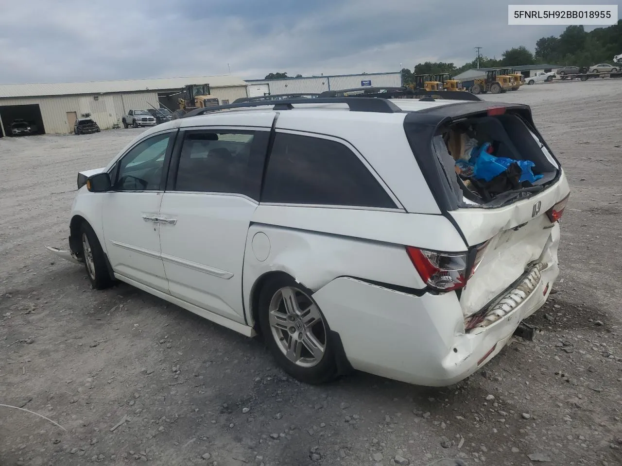 2011 Honda Odyssey Touring VIN: 5FNRL5H92BB018955 Lot: 63226204