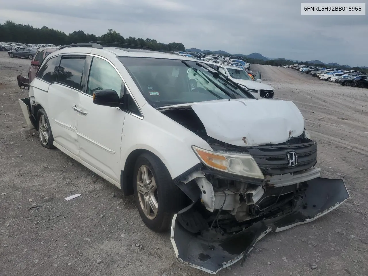 2011 Honda Odyssey Touring VIN: 5FNRL5H92BB018955 Lot: 63226204