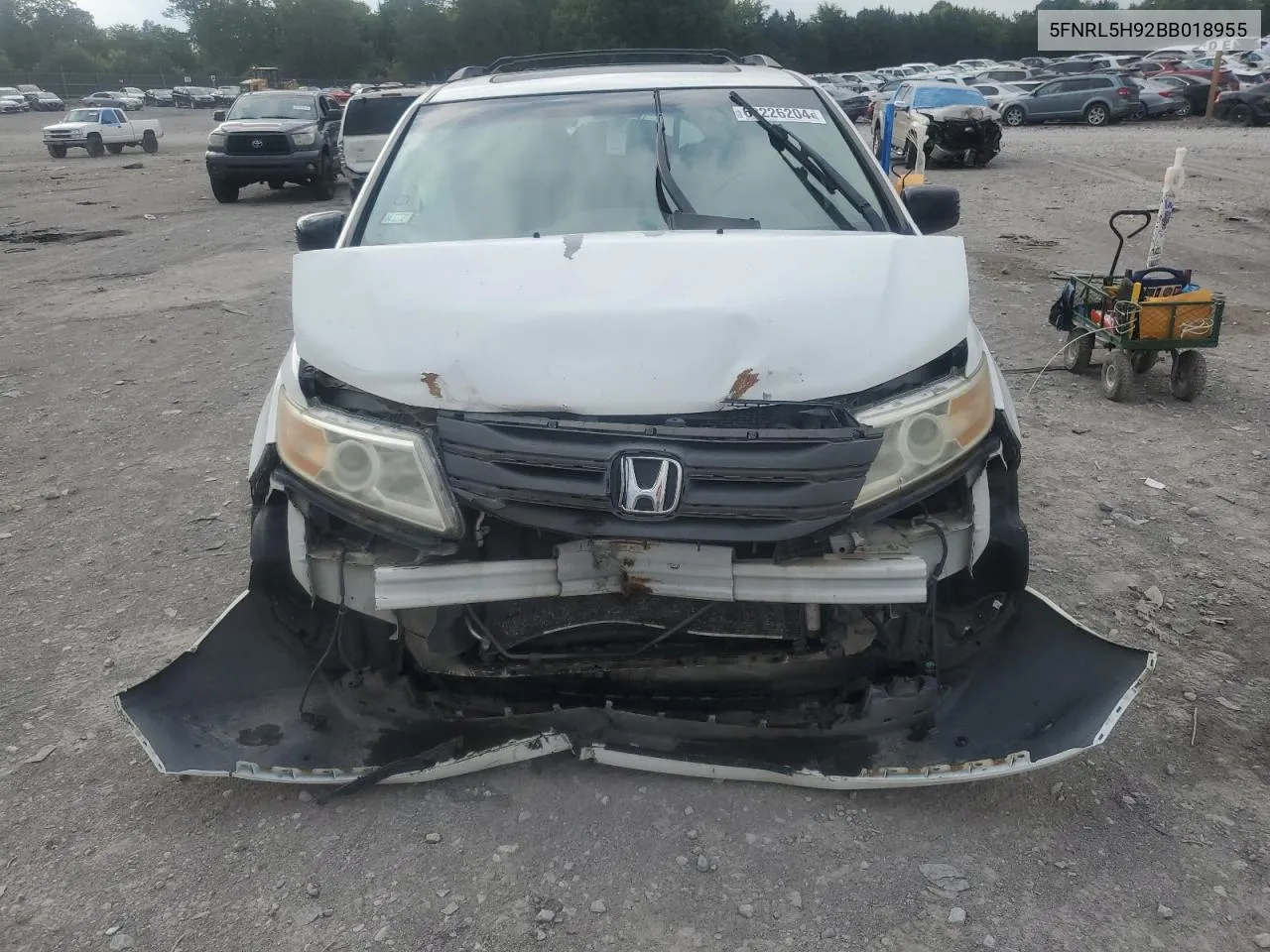 2011 Honda Odyssey Touring VIN: 5FNRL5H92BB018955 Lot: 63226204