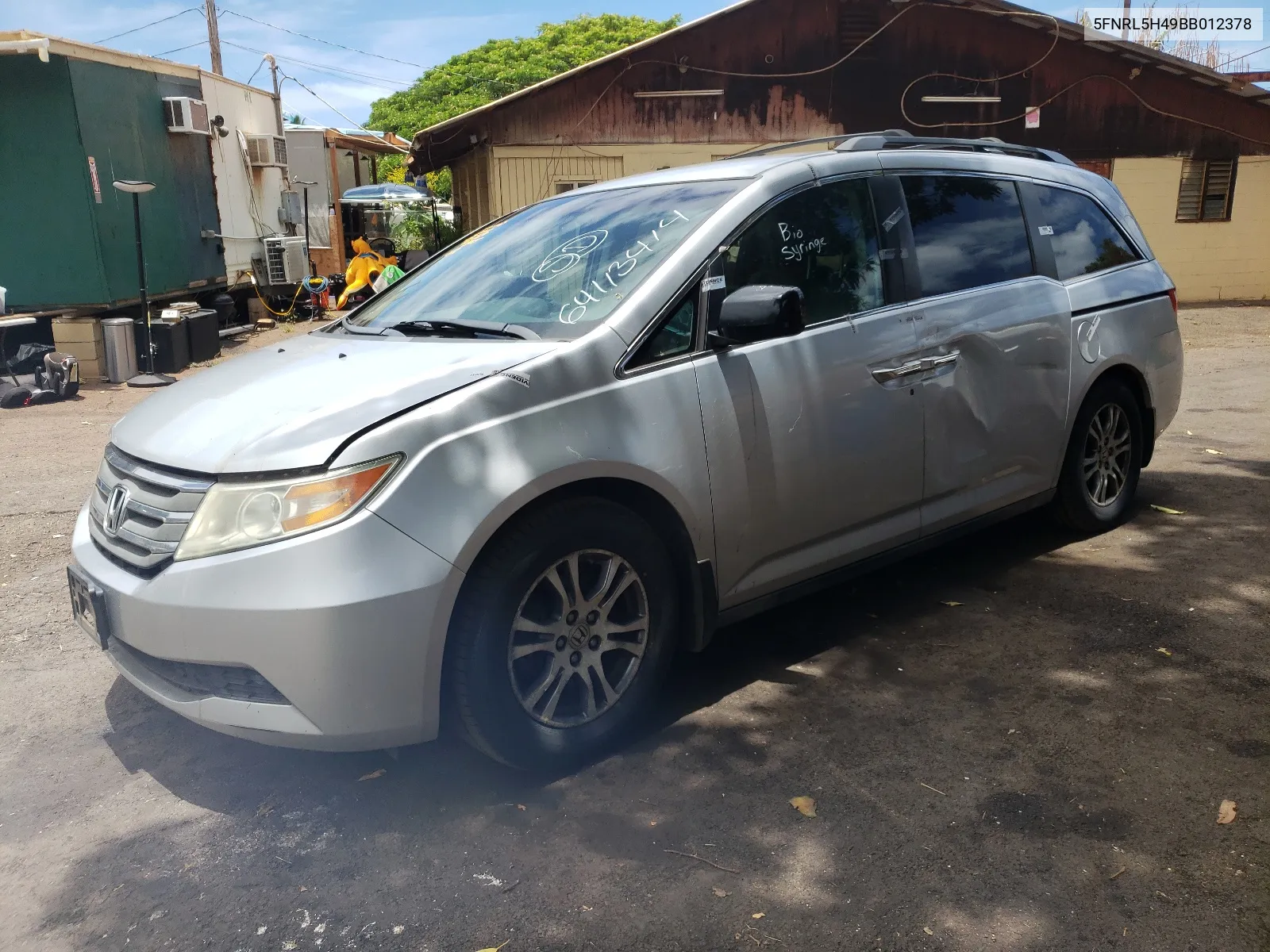 2011 Honda Odyssey Ex VIN: 5FNRL5H49BB012378 Lot: 64113414