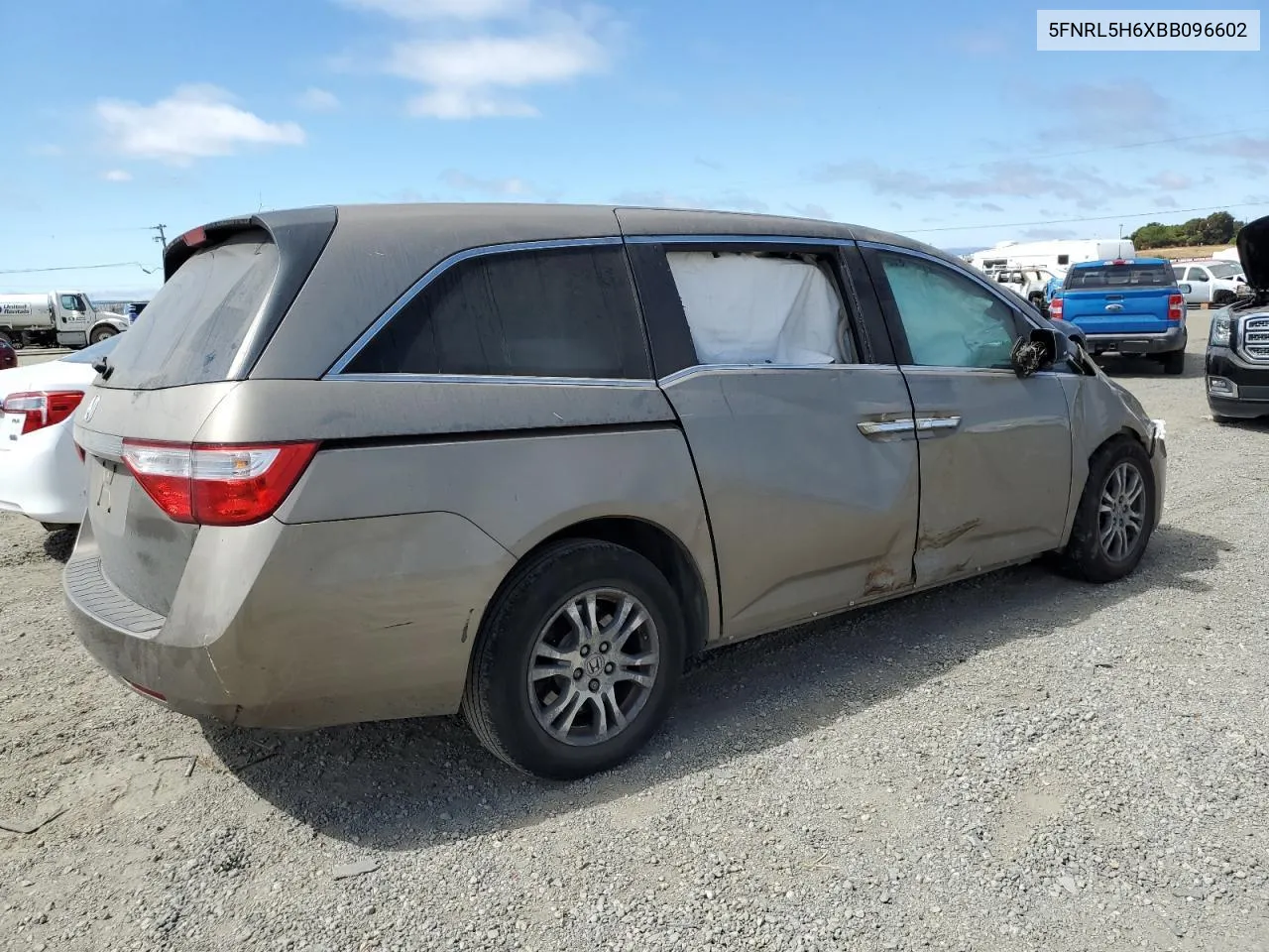 2011 Honda Odyssey Exl VIN: 5FNRL5H6XBB096602 Lot: 64446394