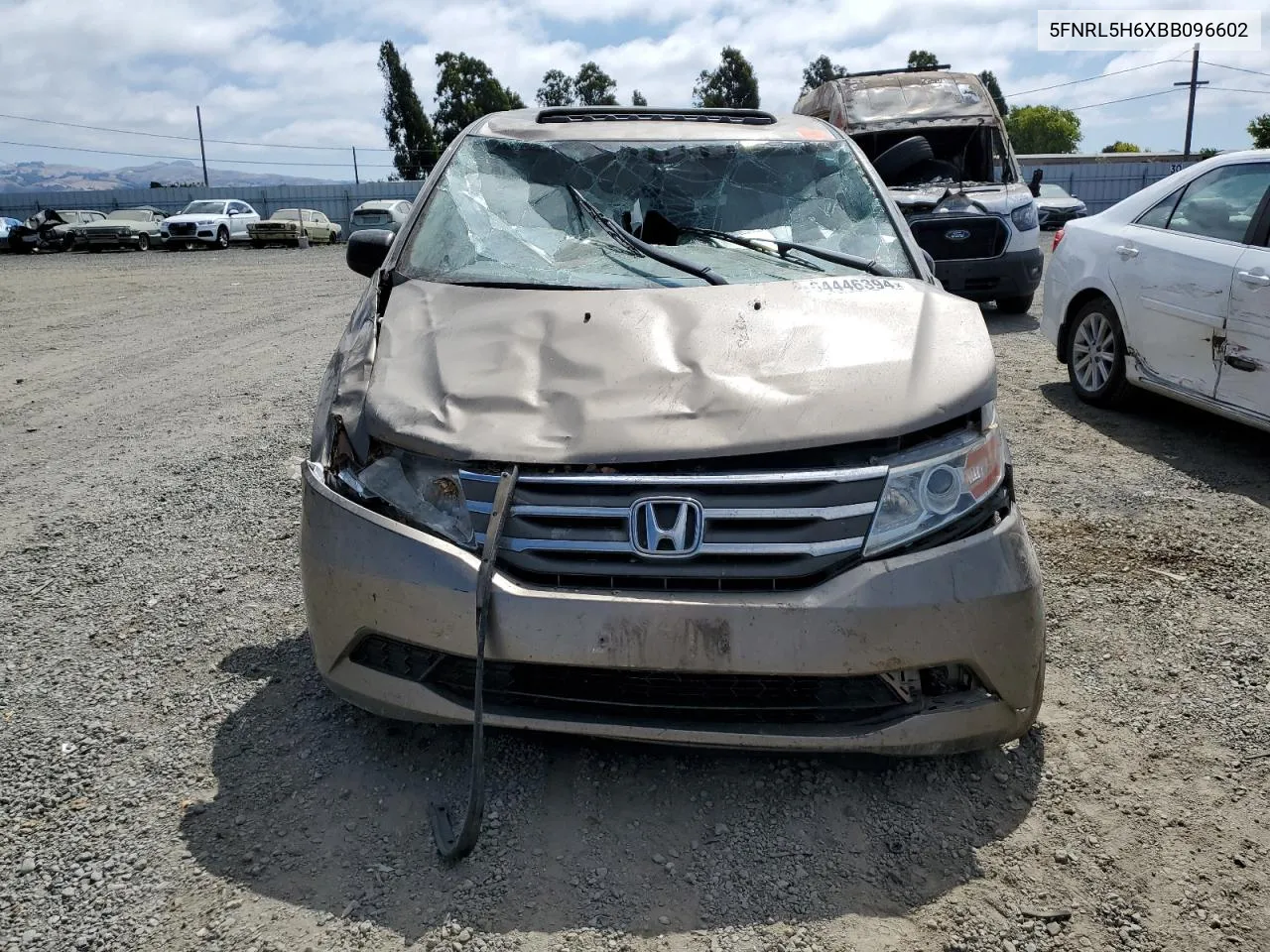 2011 Honda Odyssey Exl VIN: 5FNRL5H6XBB096602 Lot: 64446394