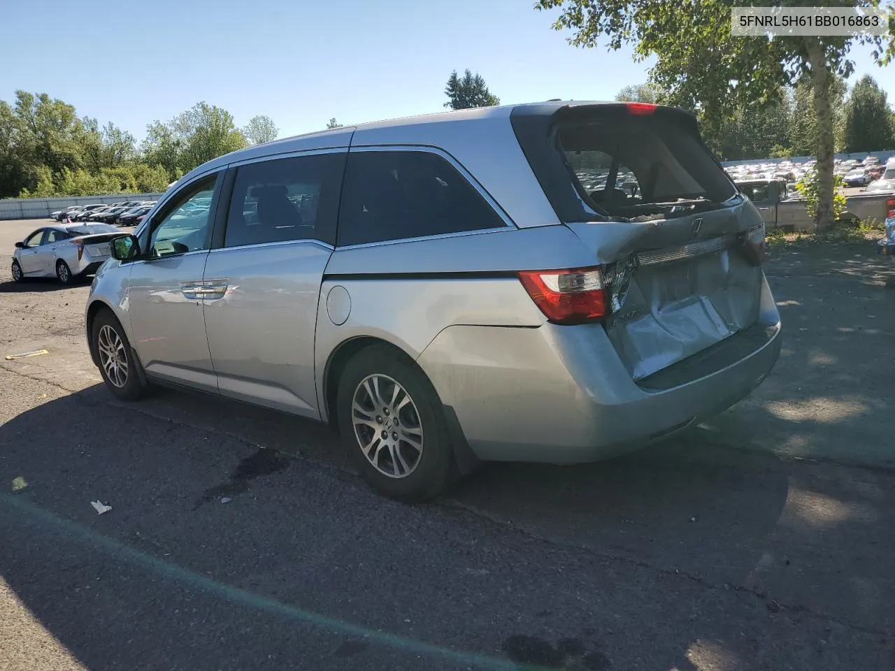 2011 Honda Odyssey Exl VIN: 5FNRL5H61BB016863 Lot: 65112554