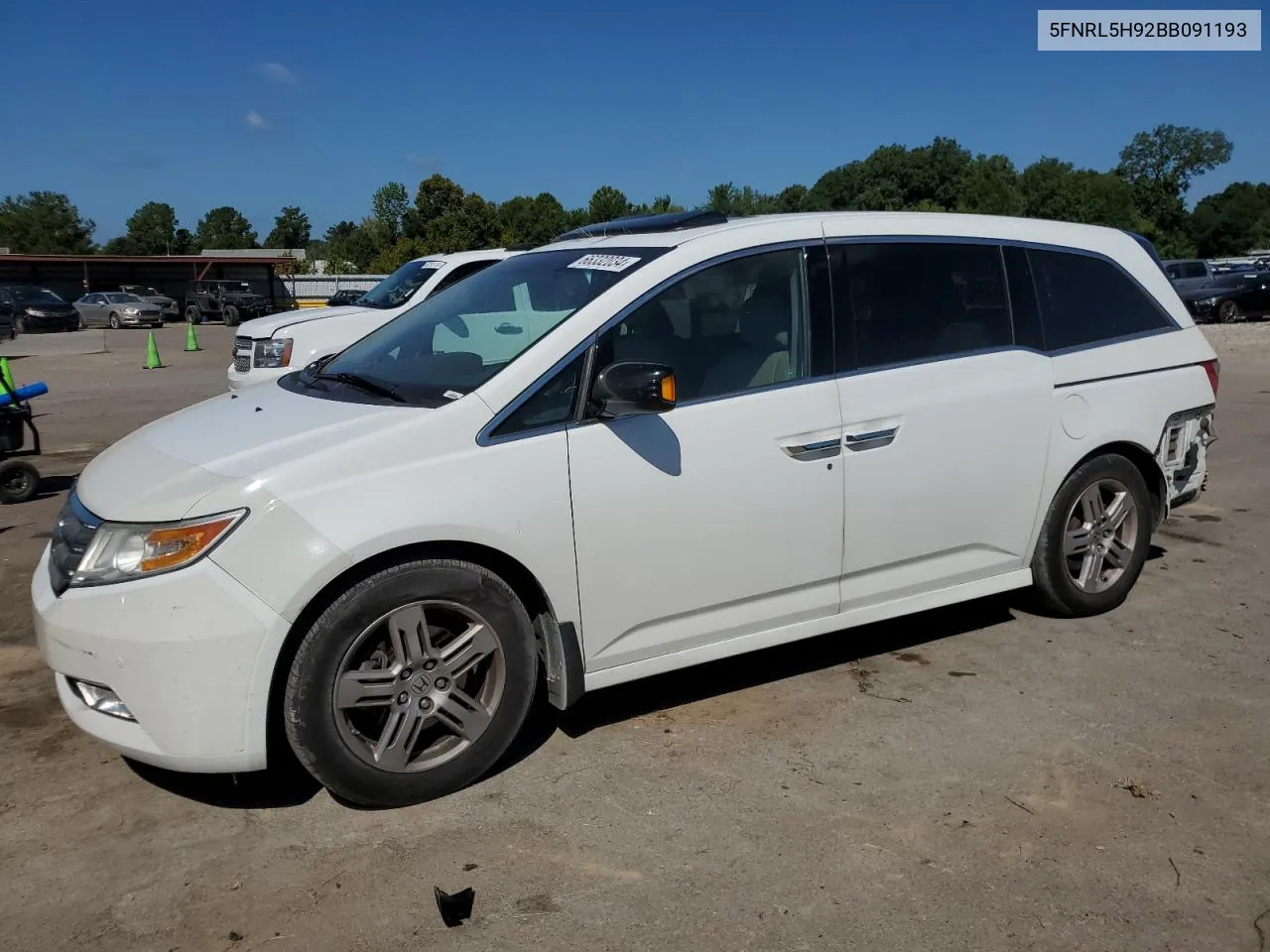 2011 Honda Odyssey Touring VIN: 5FNRL5H92BB091193 Lot: 66332034