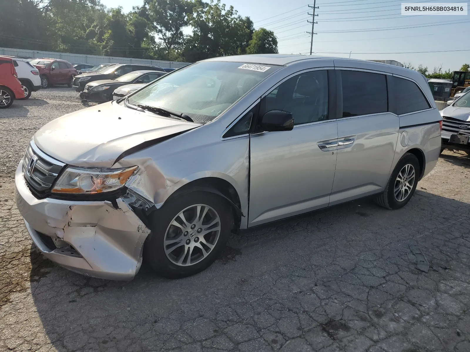 2011 Honda Odyssey Exl VIN: 5FNRL5H65BB034816 Lot: 66471954