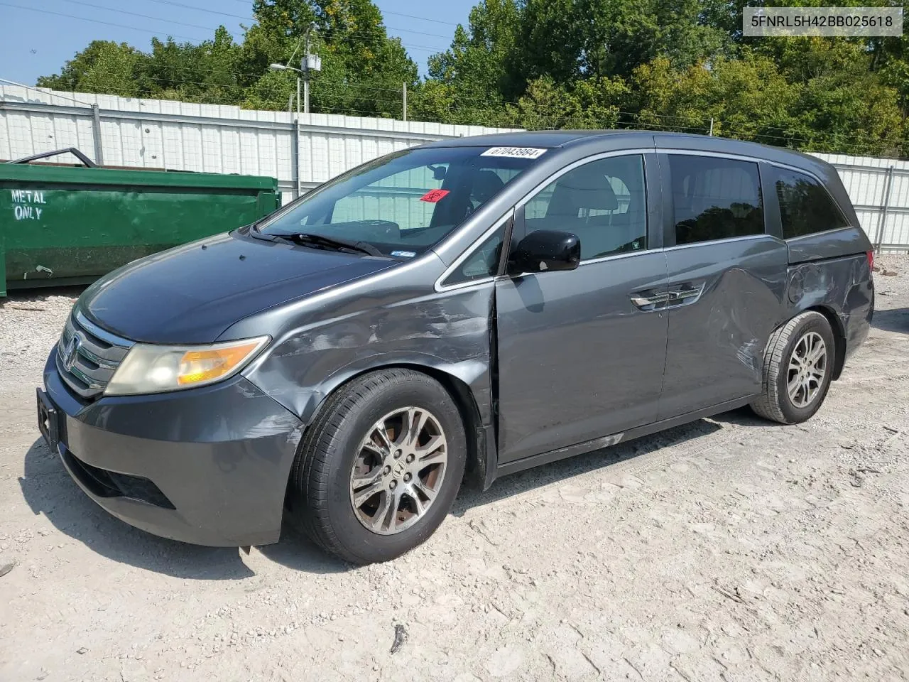 2011 Honda Odyssey Ex VIN: 5FNRL5H42BB025618 Lot: 67043984