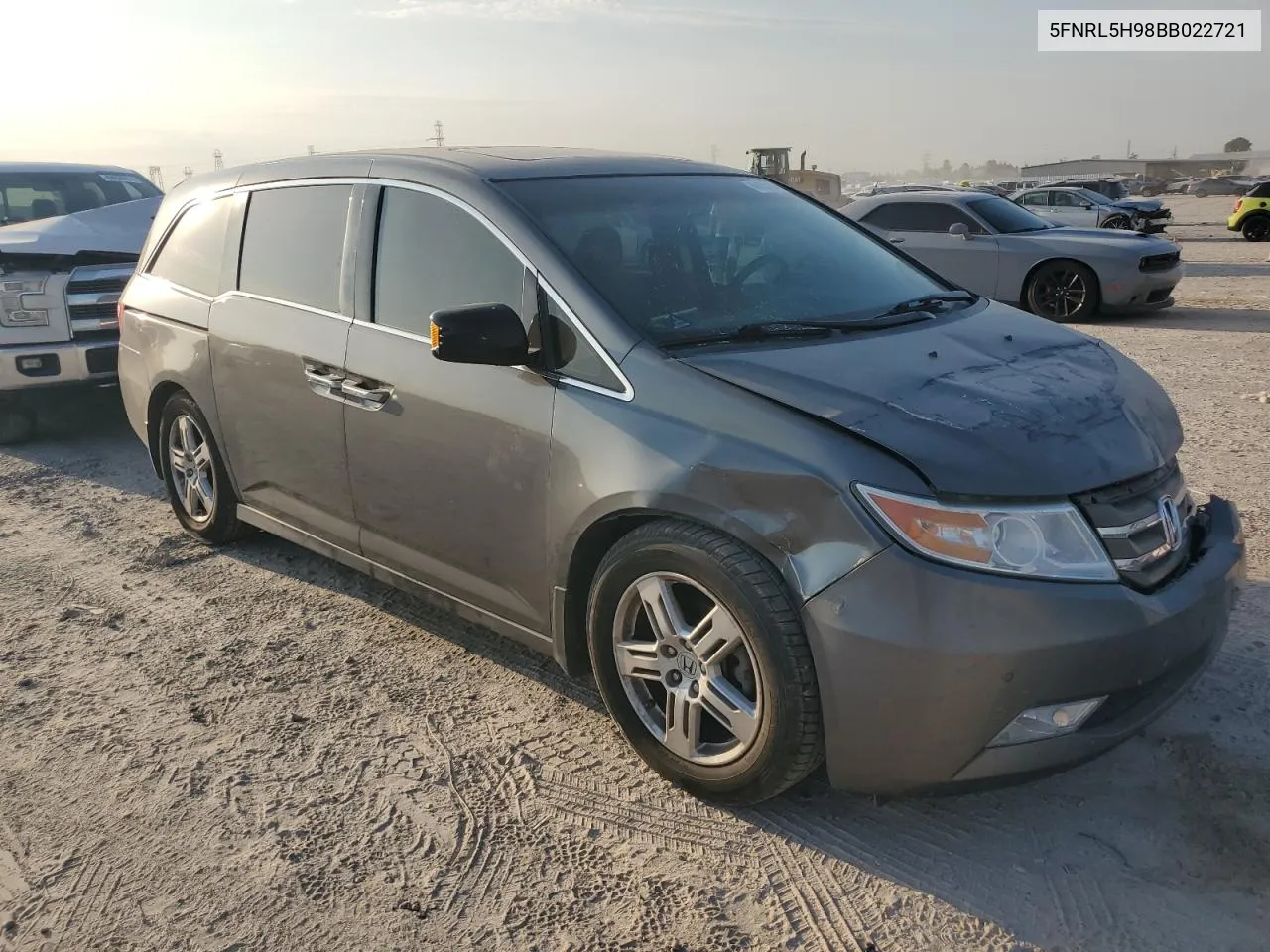 2011 Honda Odyssey Touring VIN: 5FNRL5H98BB022721 Lot: 68152284